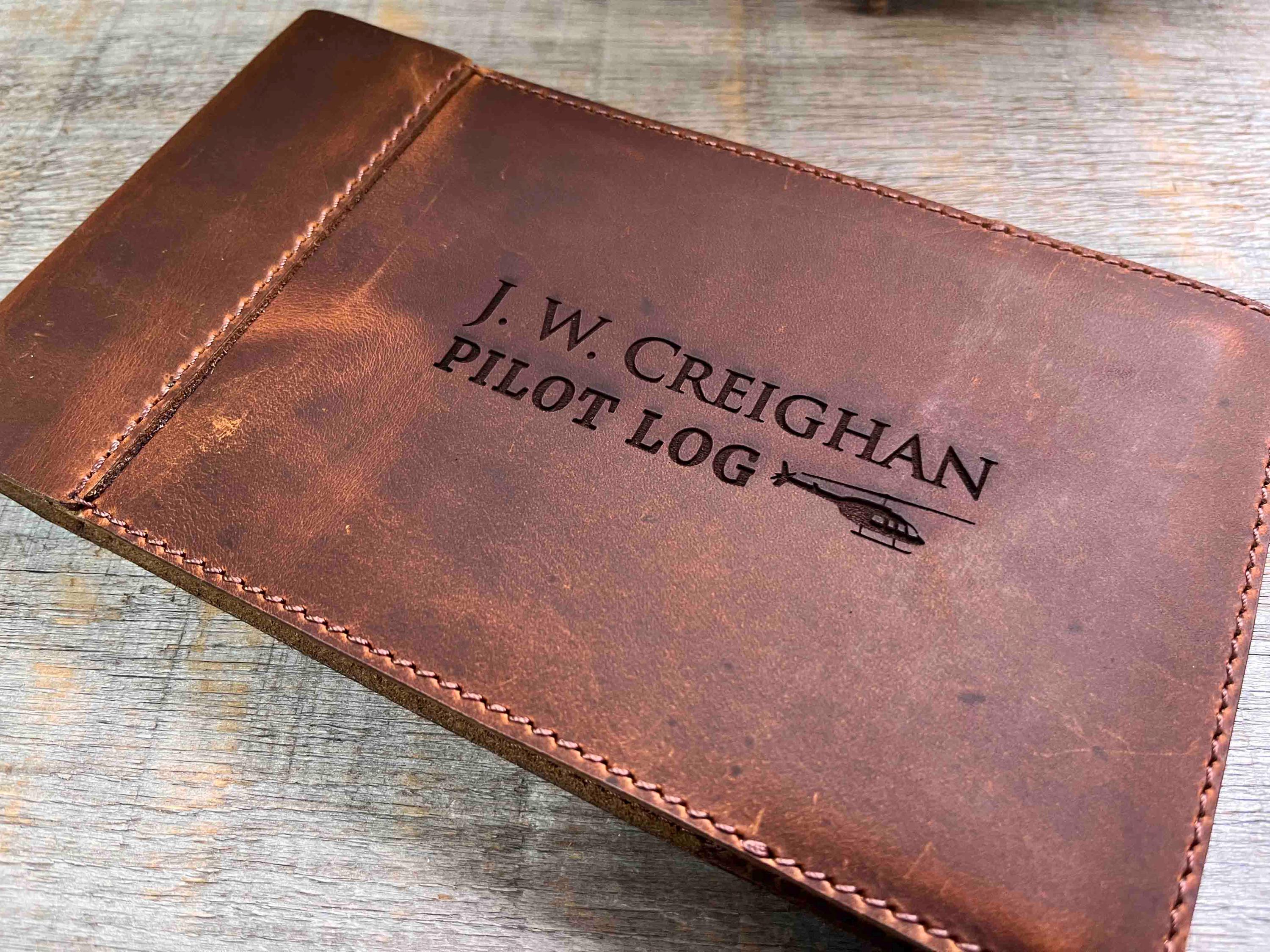 Pilots Log Premium Leather Custom Engraved and Personalized as ...