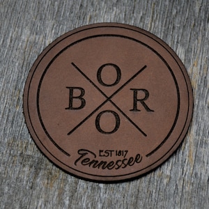 Custom Leather Patches, Labels, Garment Tags. 100% Leather. Engraved Not Printed Logo, Text, Graphic. Leather Knitting Labels