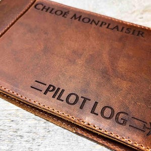 Master Pilot Log Premium Leather Custom Engraved and Personalized as ...