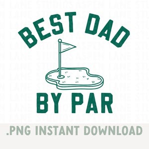 Miglior papà di Par PNG / Divertente design per papà golfista / Design retrò per maglietta da golf per la festa del papà / Regalo per gli amanti del golf / Download digitale / Carta da golf PNG