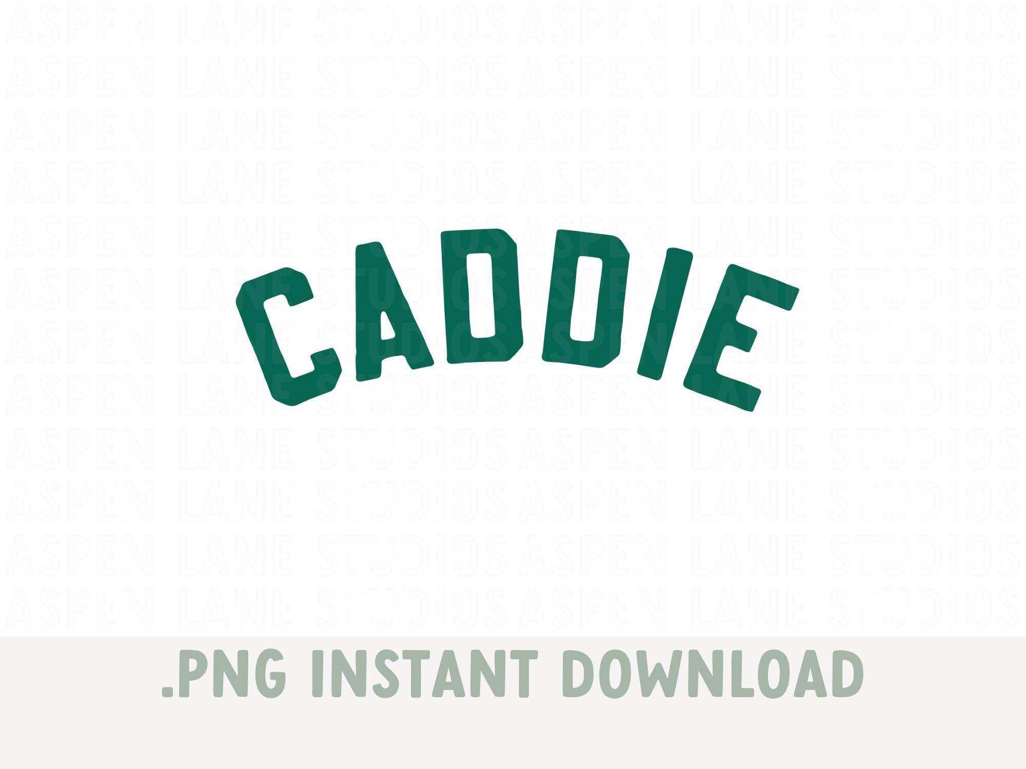 CADDIE Arch Text Golf Tee Graphic – Vintage Athletic Style for