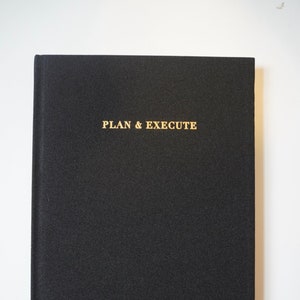 Plan and Execute Hardcover Notebook | Lined Notebook | Christian Planner | Scripture Spiral Pad | Journal