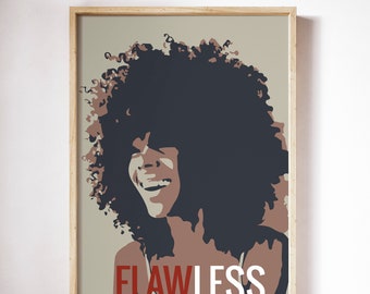 Flawless Art Print | African American Art | Poster Decor | Black Art | Boss Woman Gift