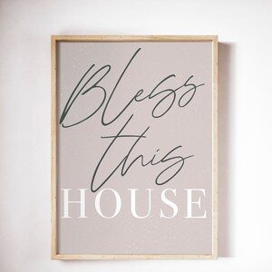 Bless This House Print / Arte afroamericano / Decoración de carteles / Arte negro / Regalo de mujer jefa