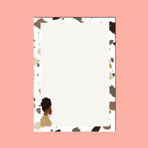 Terrazzo Pattern Blank Notepad Home Decor Stationery gift Organization Pad Teacher Gift African American Notepad image 2