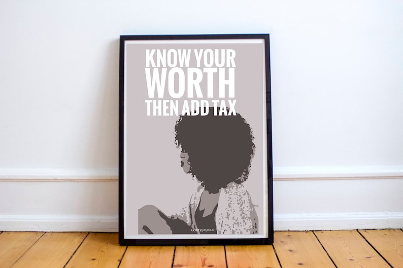 Know Your Worth Home Decor African American Art Interior Design Black Art Boss Woman Gift image 2