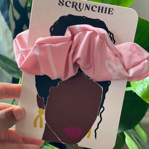 Silly Pink Scrunchies Ponytail Holders Satin-Silk Hair Scrunchy, Scrunchie Hair Ties Gift for Her Perfect Scrunchy image 3
