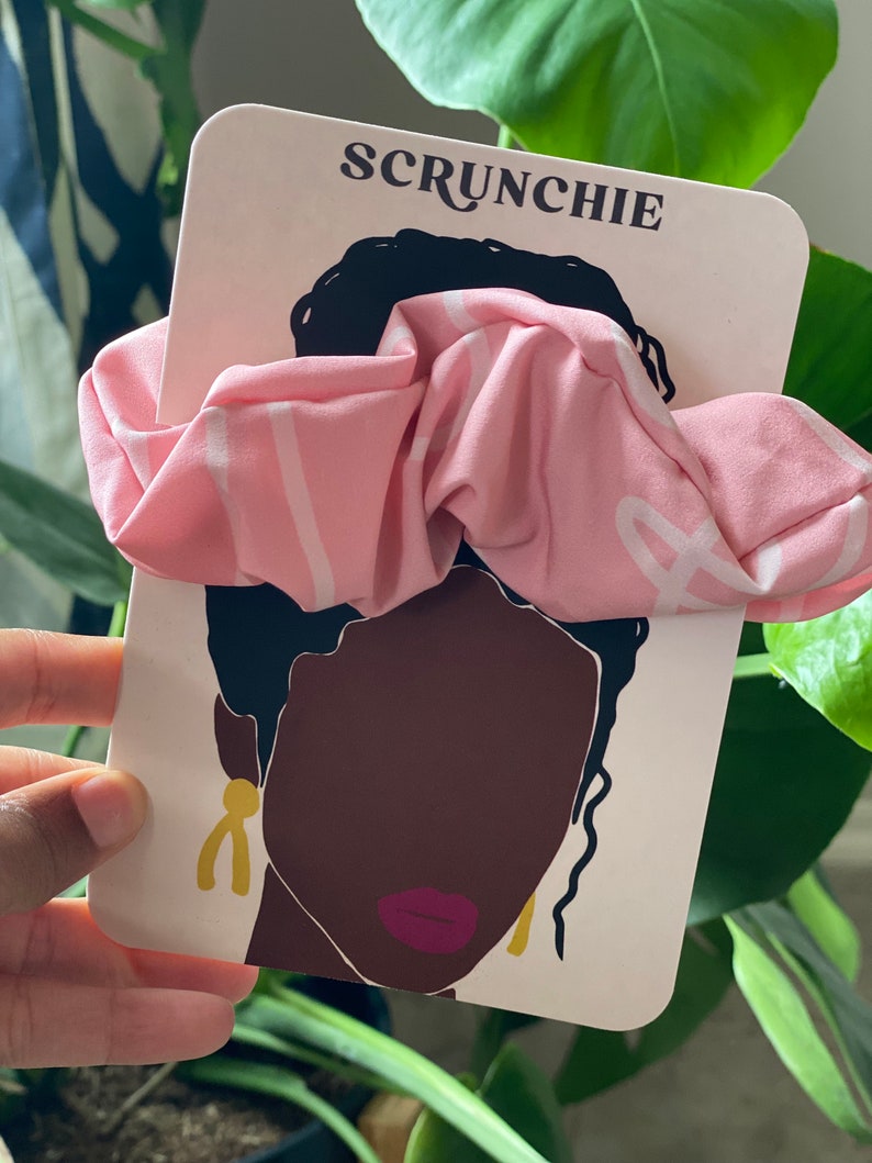 Silly Pink Scrunchies Ponytail Holders Satin-Silk Hair Scrunchy, Scrunchie Hair Ties Gift for Her Perfect Scrunchy image 3