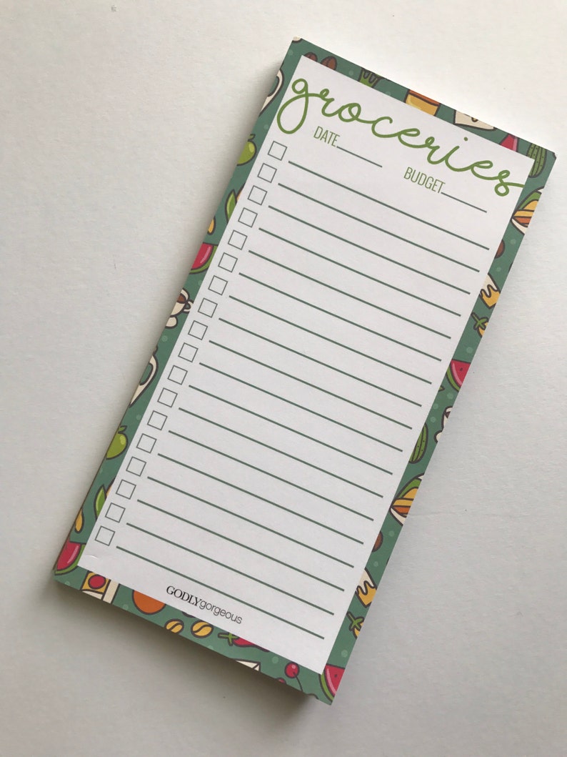 Grocery List Notepad Gift Notepad Cover Stationery Etsy