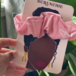 Silly Pink Scrunchies Ponytail Holders Satin-Silk Hair Scrunchy, Scrunchie Hair Ties Gift for Her Perfect Scrunchy image 2