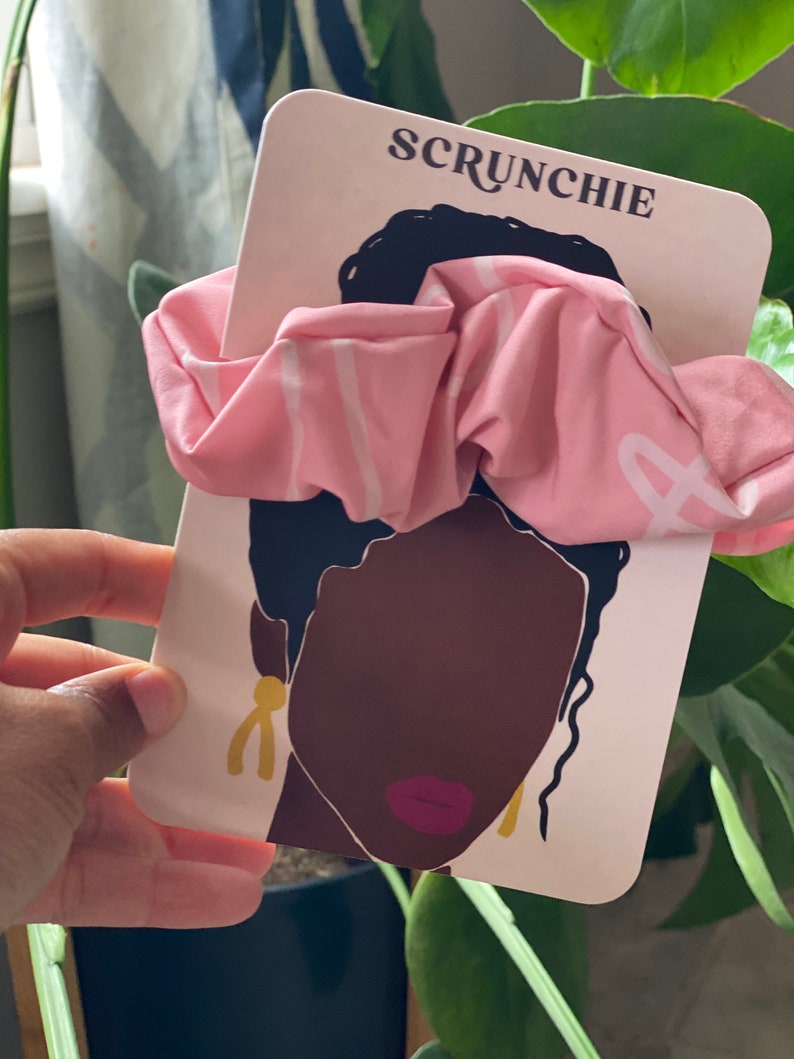 Silly Pink Scrunchies Ponytail Holders Satin-Silk Hair Scrunchy, Scrunchie Hair Ties Gift for Her Perfect Scrunchy image 2