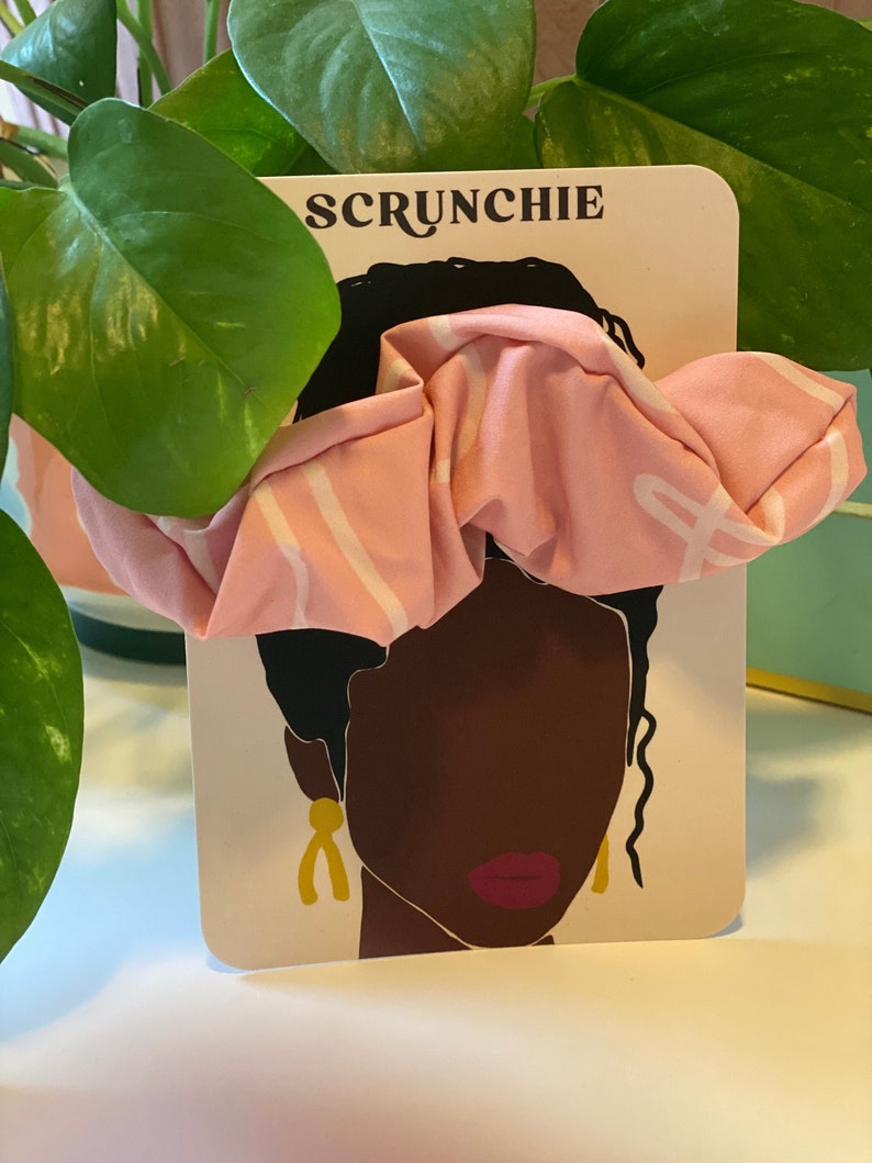 Silly Pink Scrunchies Ponytail Holders Satin-Silk Hair Scrunchy, Scrunchie Hair Ties Gift for Her Perfect Scrunchy image 1