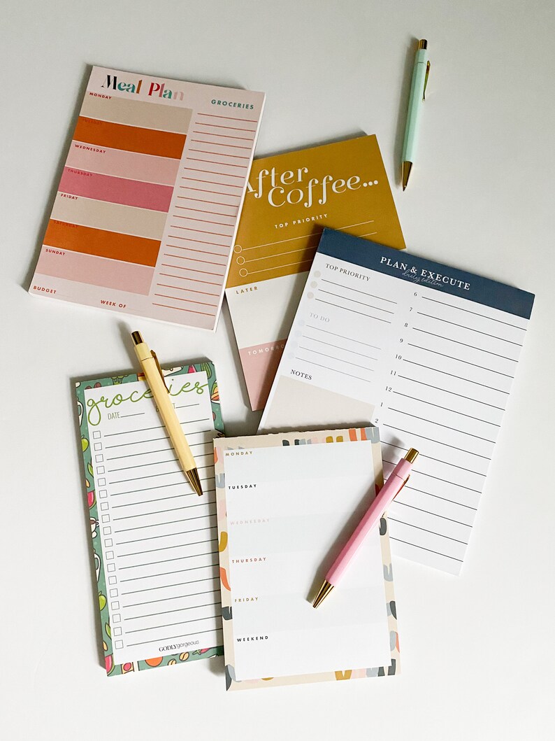 Grocery List Notepad Gift Notepad Cover Stationery Etsy