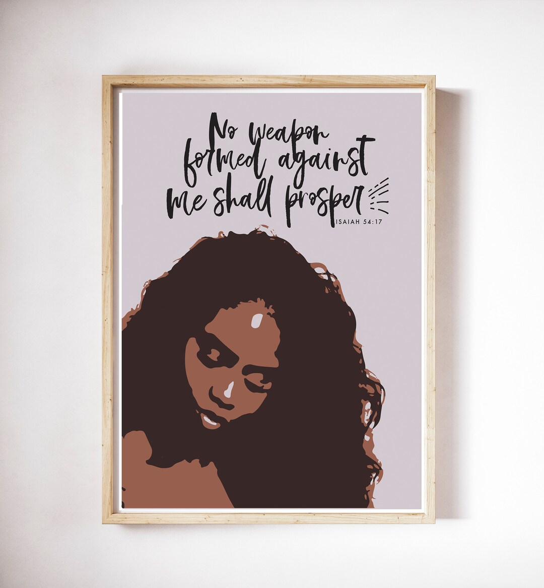No Weapon Formed Against Me Shall Prosper Print | Christian Print ...