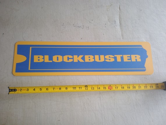 BLOCKBUSTER Aluminum Display Sign 6/" x 24/"