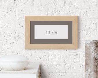 Natural Wood Dollar Bill Frame: First Dollar Earned, Business Gift (2.5x6)