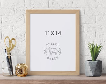 11x14 Wood Picture Frame: Modern Gallery Wall Art