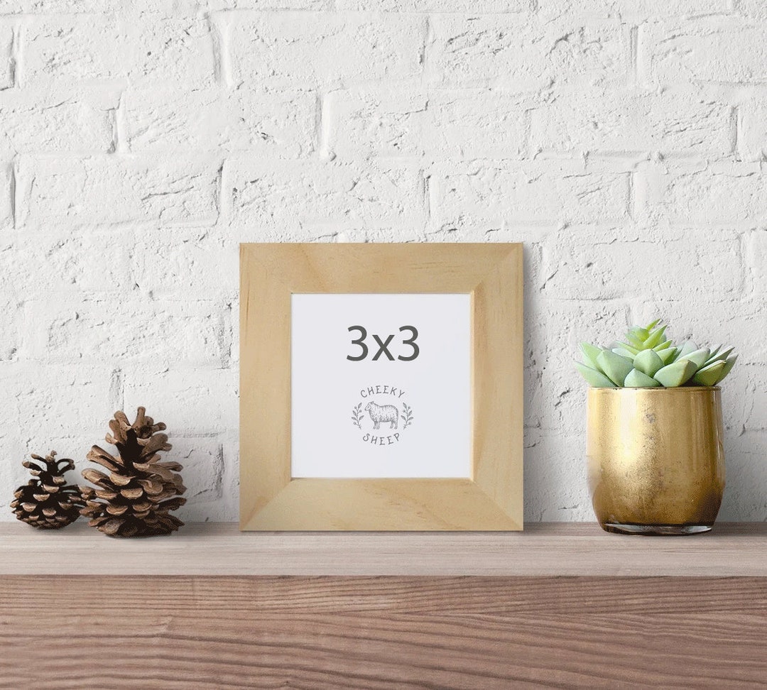 3x3 Picture Frame, Wood Frame, Wedding Table Display, Art Frame, Square