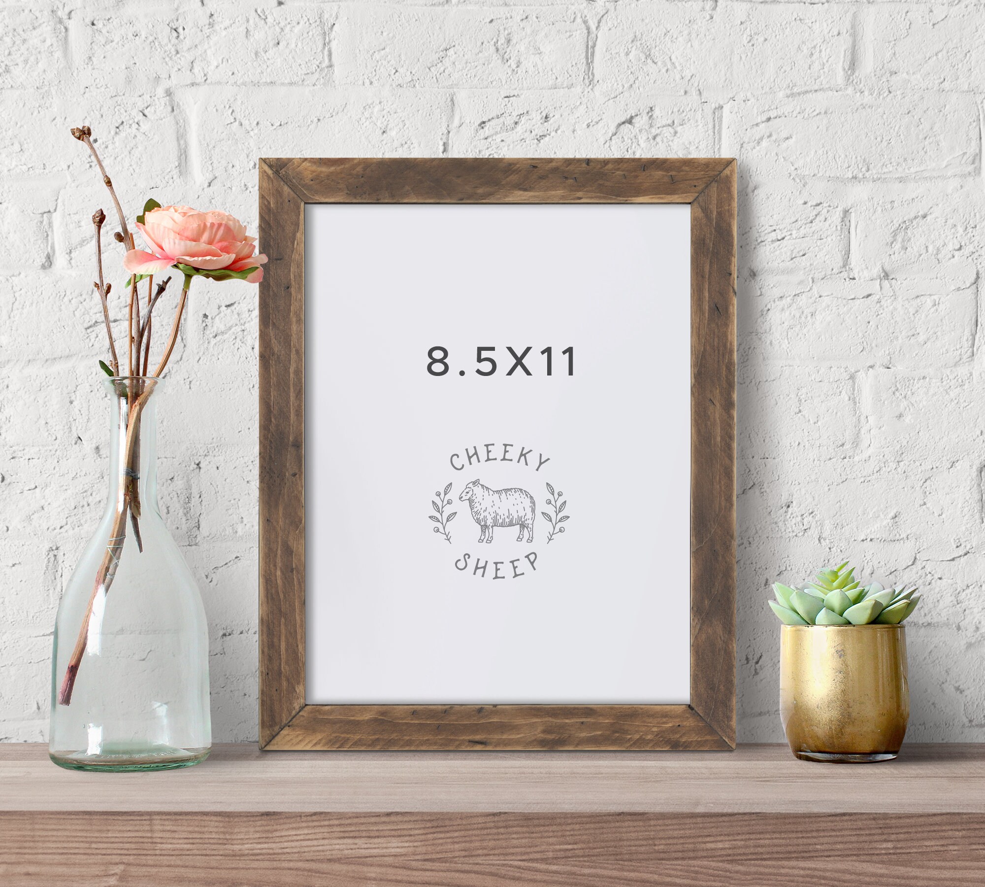 Rustic Farmhouse 8.5x11 Picture Frame Document Frame Diploma Etsy