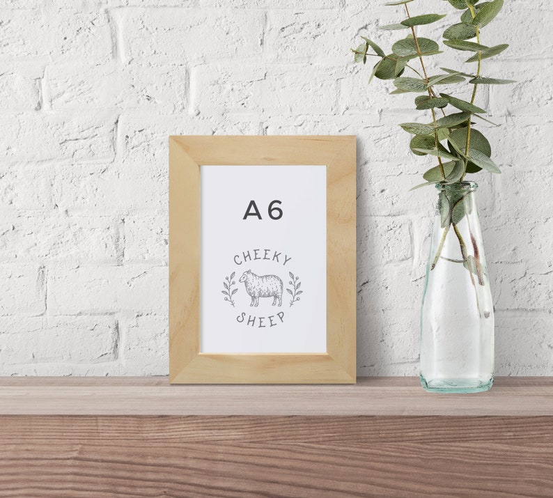 A6 Size Natural Unfinished Picture Frame International Size - Etsy