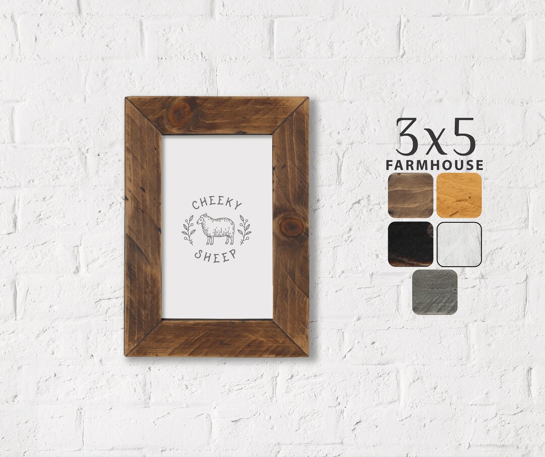 Farmhouse 3x5 Picture Frame Square Frame Small Picture Frame Etsy
