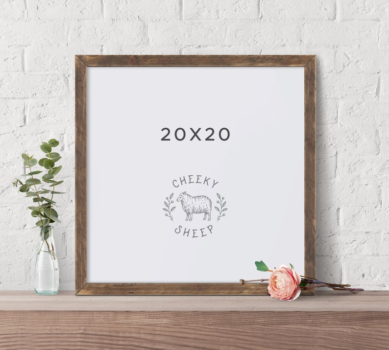 Rustic Farmhouse 20x20 Picture Frame NO GLASS Wood Frame Etsy