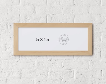 5x15 Natural Wood Picture Frame: Panoramic Photo, Art Prints