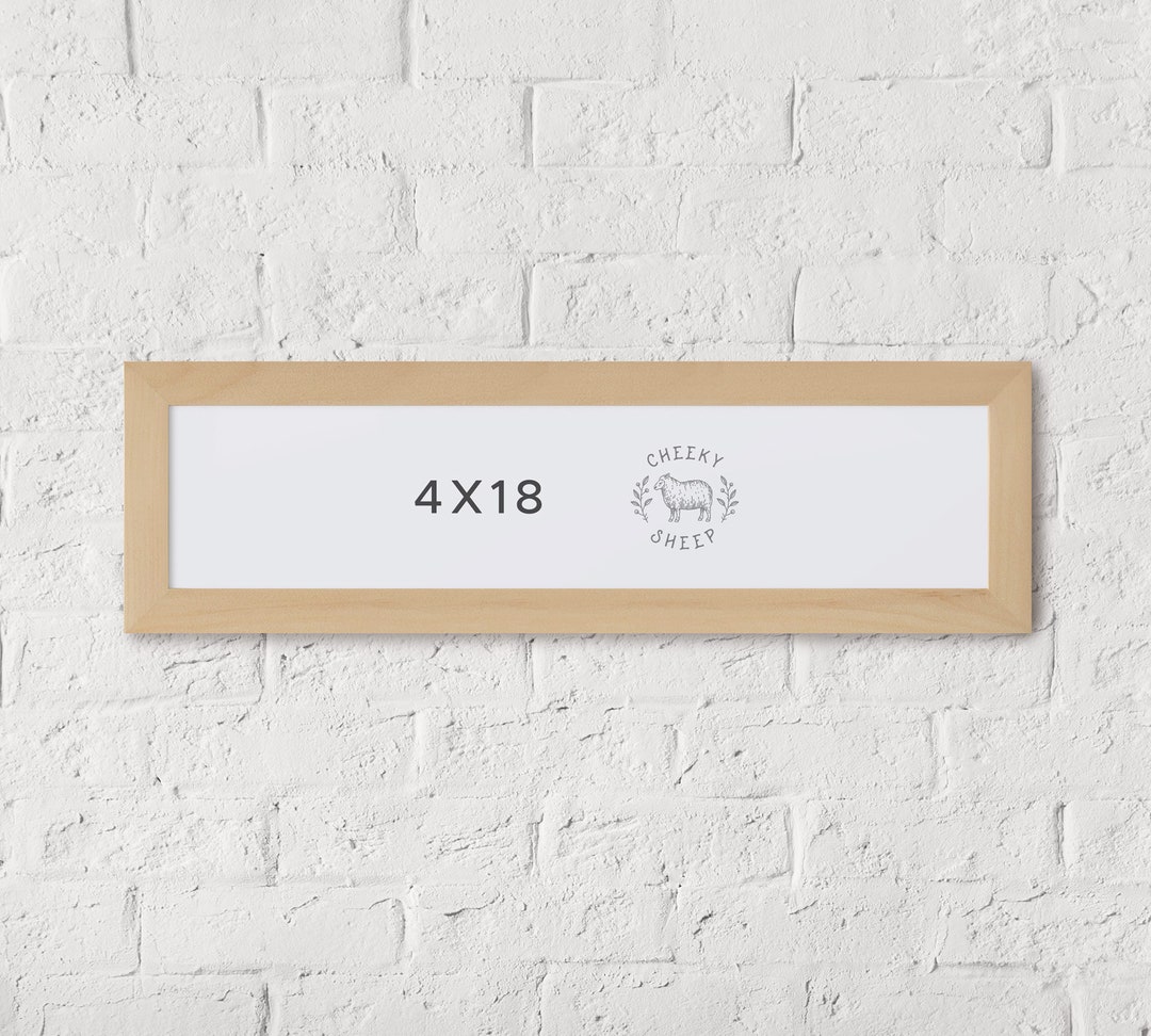 4x18 Picture Frame, Solid Wood Frame for Long Photos - Etsy