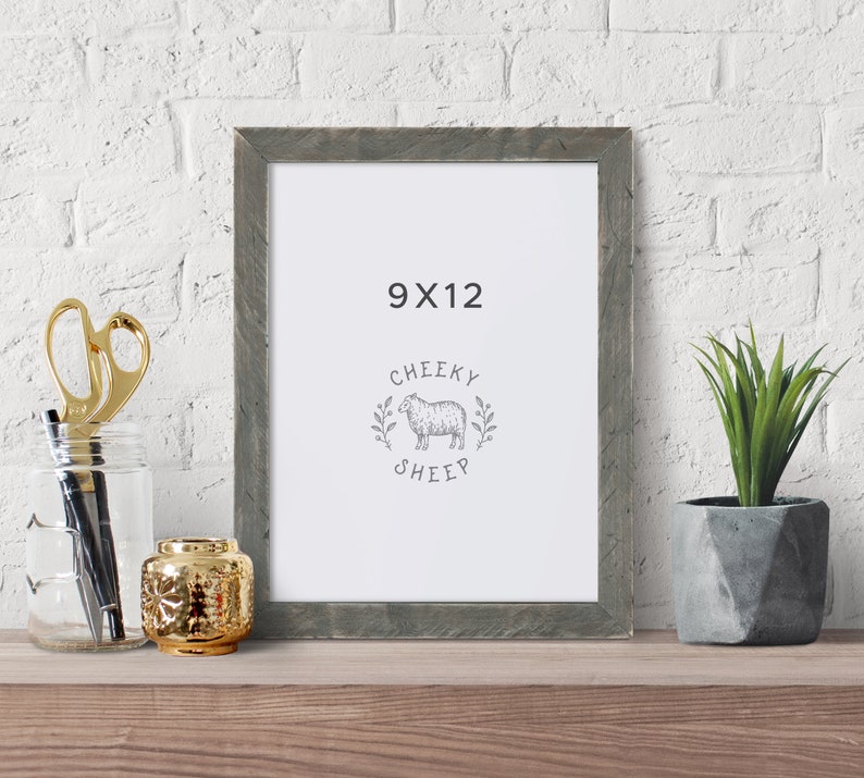 Barn Wood Style Frame 9x12 Picture Distressed