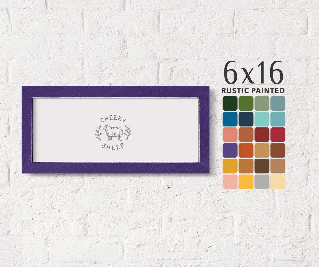 Rustic Painted 6x16 Picture Wood Frame Panoramic Picture Frame Etsy