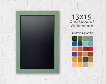 Medium size 13x19 Rustic painted framed chalkboard/whiteboard