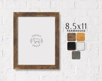 Farmhouse 8.5x11 Picture Frame, Rustic Distressed Diploma Frame