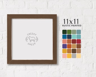 Rustic Painted 11x11 Picture Frame: Distressed Photo Frame
