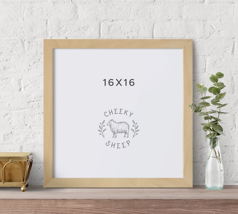 16x16 Picture Frame Wood Frame Square Frame Art Print Frame Etsy