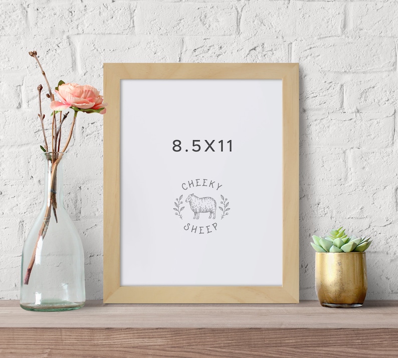 8.5x11 Picture Frame Document Frame Diploma Frame Pine Frame Etsy