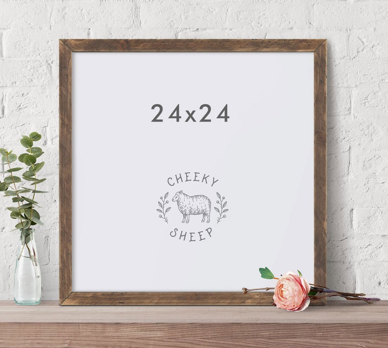 Rustic Farmhouse 24x24 Picture Frame NO GLASS Wood Frame Etsy