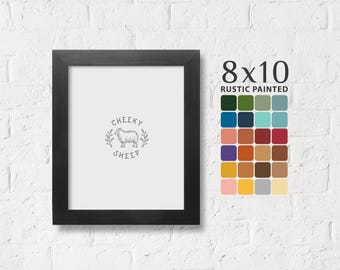 Rustic Painted 8x10 Picture Frame Distressed Wood Frame Home Decor