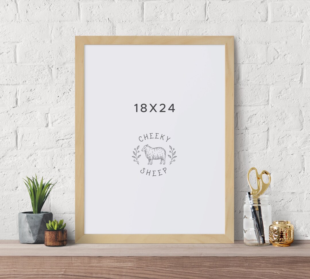 18x24 Poster Frameno Glass Large Natural Wood Frame Etsy