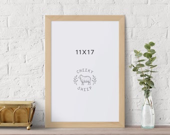 11x17 Solid Wood Poster Frame, Concert Poster,  Mini Poster display