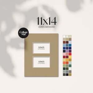 11x14 Collage Matboard for 4x6 Photos, Multiple Opening Matboard, Conservation Quality Matboard, Wall Art Mat, Photo Mat, Archival Matting