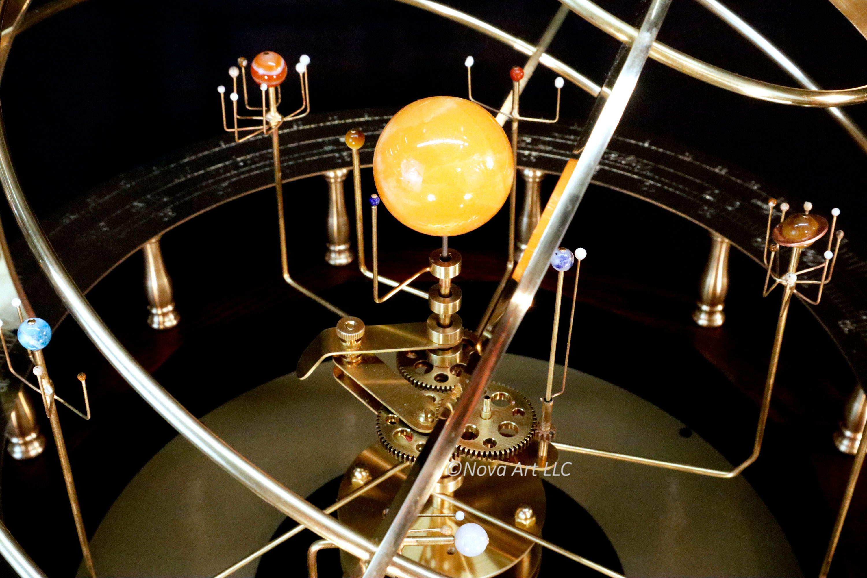 タワーオーラリー：黄道十二宮付き真鍮製天球儀、硬材台座 - Etsy 日本