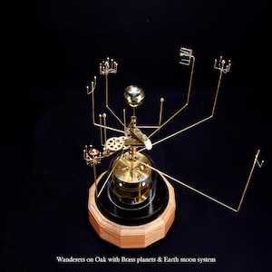 Solar system planet model with Earth/Moon System; Wanderers Orrery from Science Art