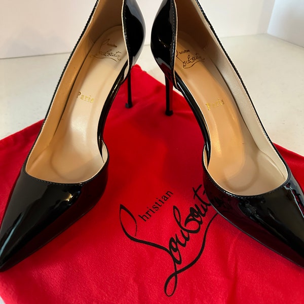 Black High Heel with Red Bottom - Size 7.5