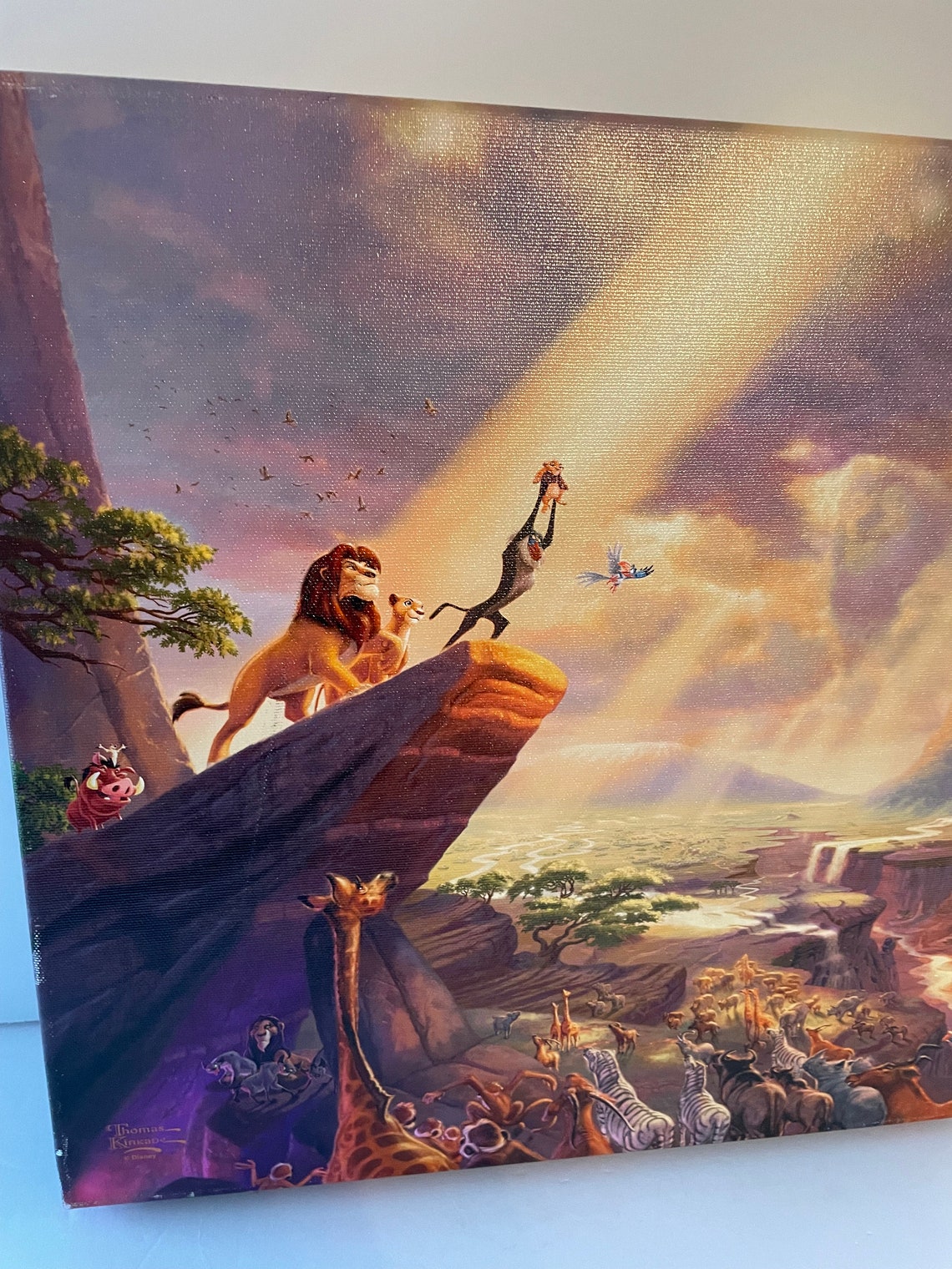 Thomas Kinkade lion King Disney Canvas Painting - Etsy