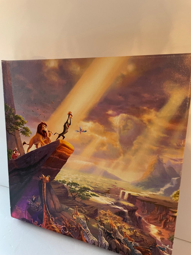 Thomas Kinkade lion King Disney Canvas Painting - Etsy