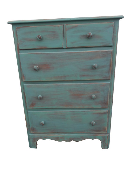 Coastal Cottage Maple Bedroom Set Vintage Maple Shabby Blue Aqua 3 Piece Bedroom Suite Painted Maple Dressers Nightstand