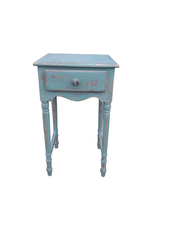 Coastal Cottage Maple Bedroom Set Vintage Maple Shabby Blue Aqua 3 Piece Bedroom Suite Painted Maple Dressers Nightstand