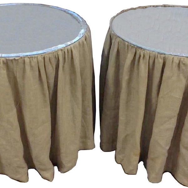 Round Skirted Table Etsy