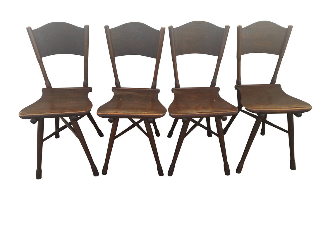 Etsy Chairs - Thonet Set Antique Bistro German Garden Antique Chairs of 4 Garten Carved