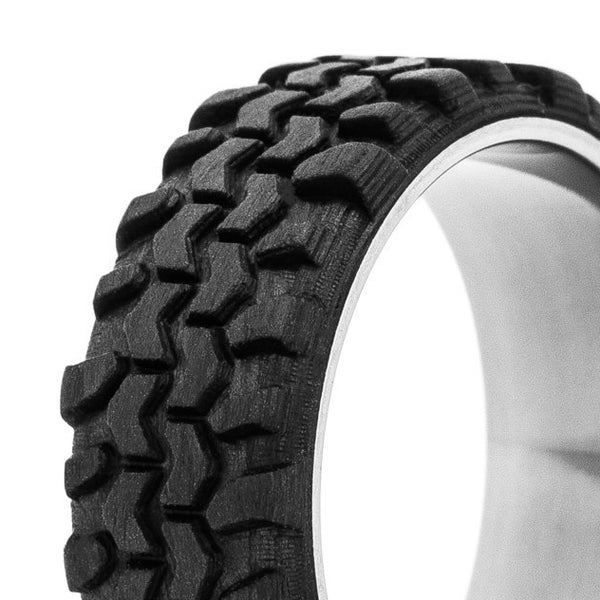 Interco Swamper TSL, Ti-Core Carbon Fiber Tread Ring, Off Road Racing ring, Tough Ring, 9mm Wedding Band,